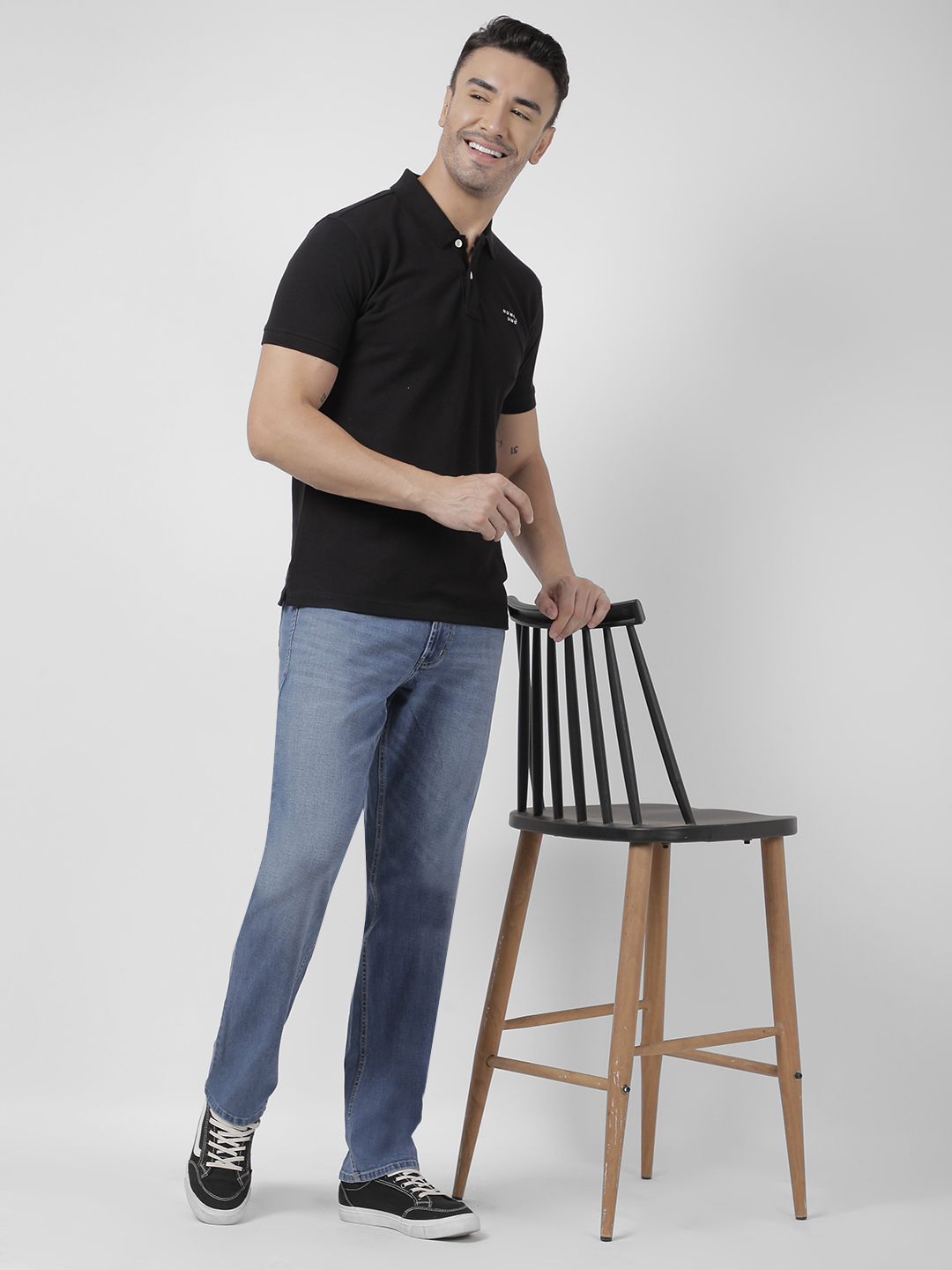 Numero Uno Men SOLID Black T-Shirt